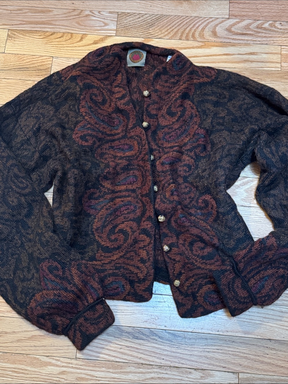Milma Bolivia 100% alpaca sweater jacket size small